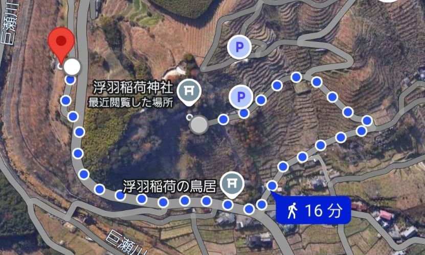 駐車場までの地図